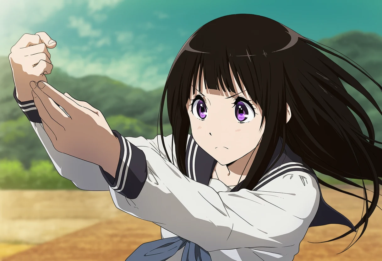 千反田えるのシリアスカット